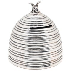 Sterling Silver Beehive Bank by Kerr Dated 1911