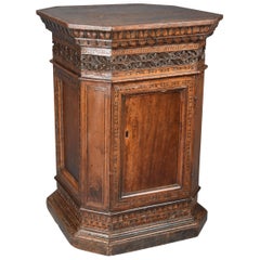 Used Extremely Rare Tuscan 15th Century Early Renaissance Walnut Sacristy Cupboard