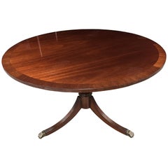 Round Mahogany Georgian Style Accent Foyer Table by Leighton Hall