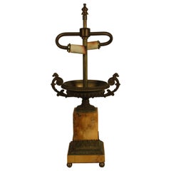 1880s Classical Bronze Urn on Sienna Marble Base
