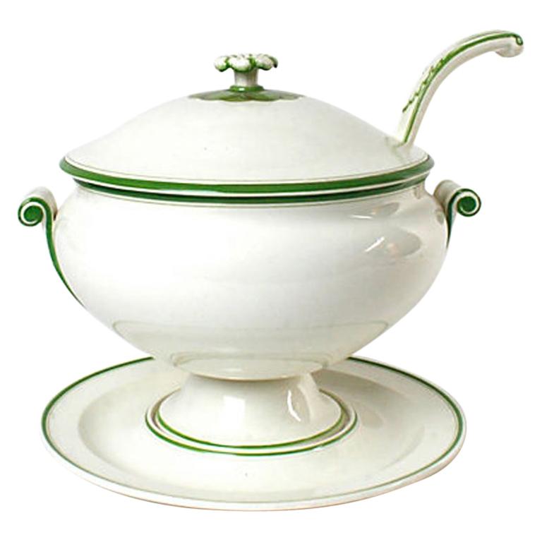 Wedgwood Queen's Ware Soup Tureen, Underplate & Laddle, Lloyd J Bleir Collection