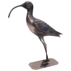Long-Billed Curlew Midcentury Sculpture, French