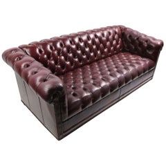Burgundy Leather Chesterfield
