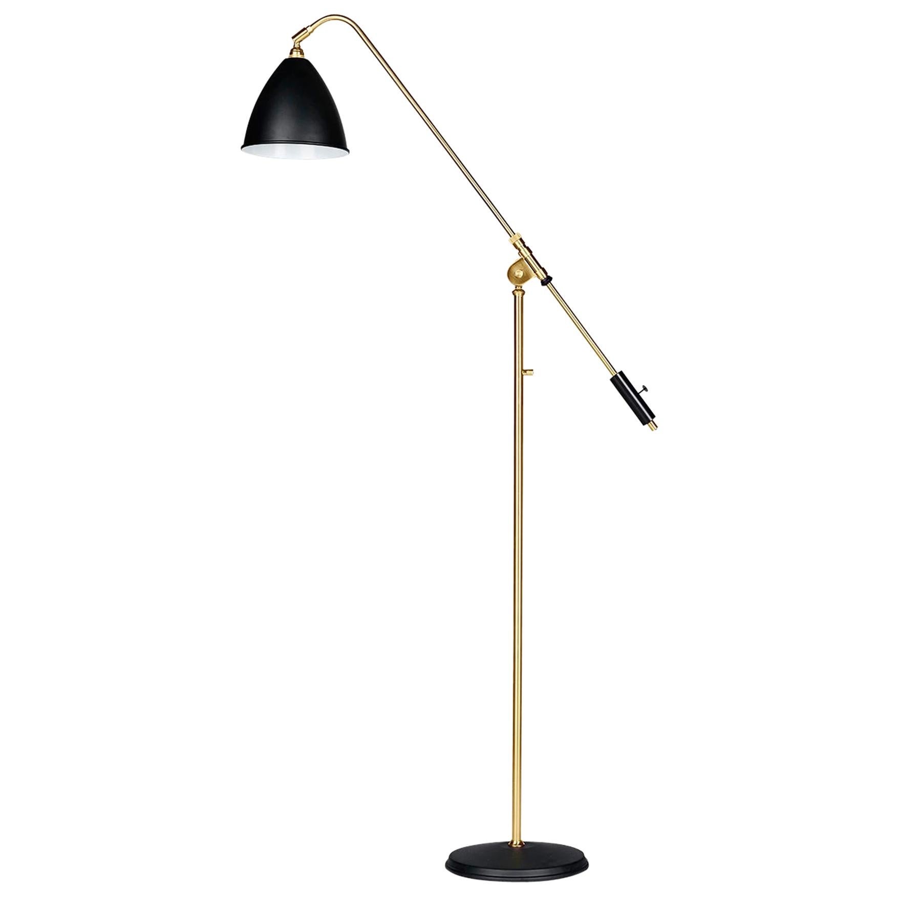 Robert Dudley Bestlite BL4 Floor Lamp, Brass and Black