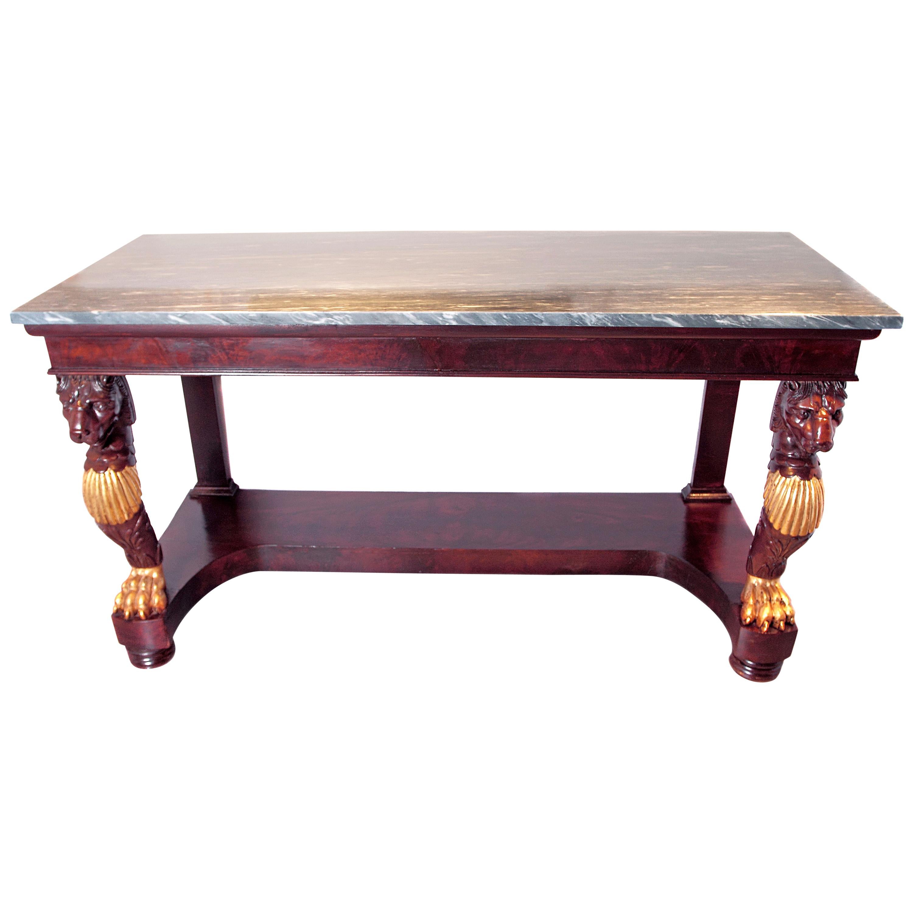 19th Century Regency Marble-Top Console