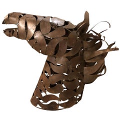Contemporary Modern Oxidized Horse Late-20th Century Steel