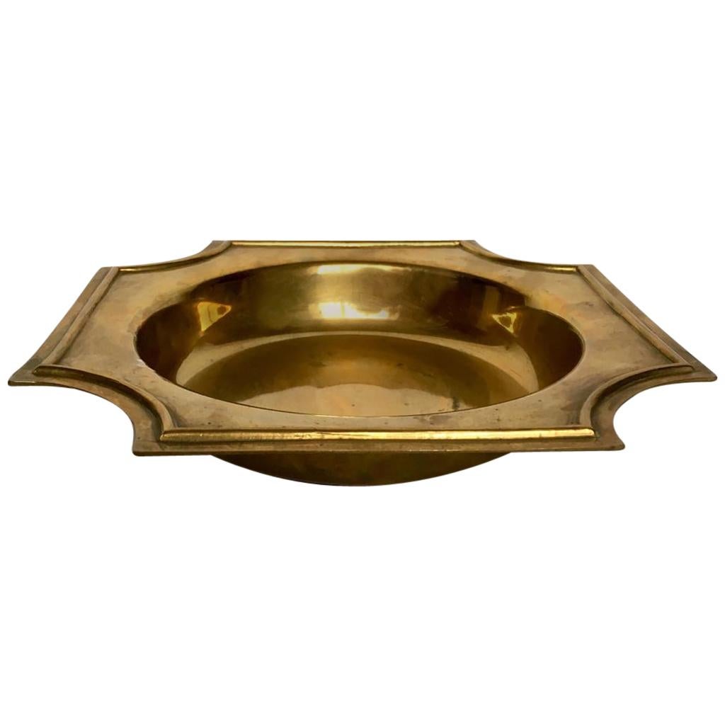 Art Deco German Gilt Brass Ashtray or Plate For Sale