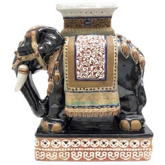 Atemberaubende Gorgeous Hollywood Regency Chinese Elephant Garten Pflanze Stand oder Sitz