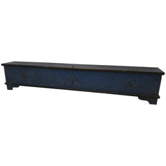 Blue Wooden Painted Coffer, Trunk