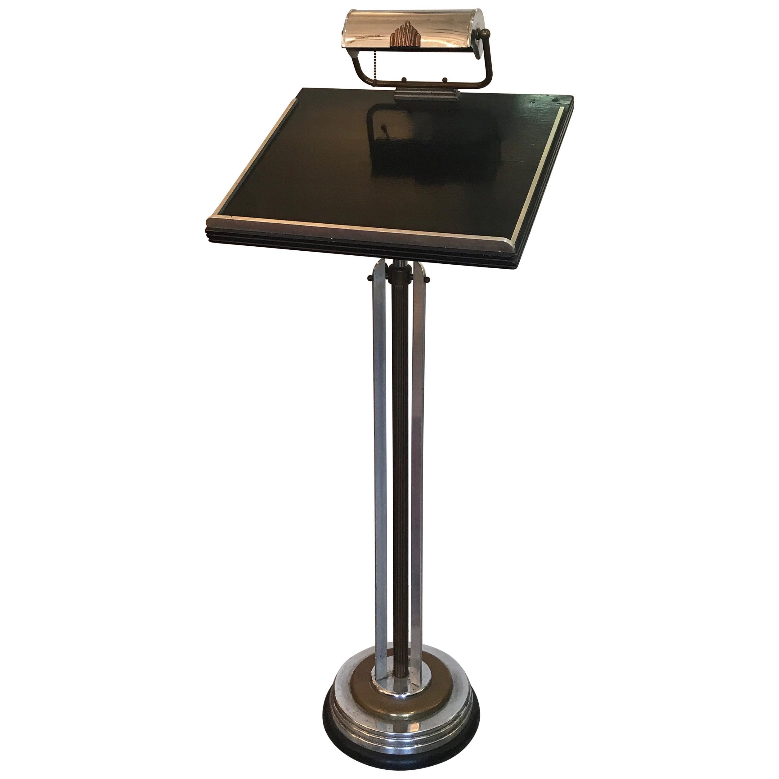 Art Deco Lectern with Light