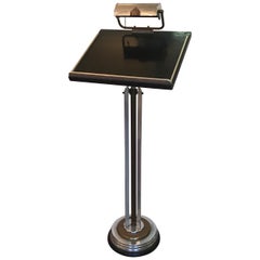 Vintage Art Deco Lectern with Light