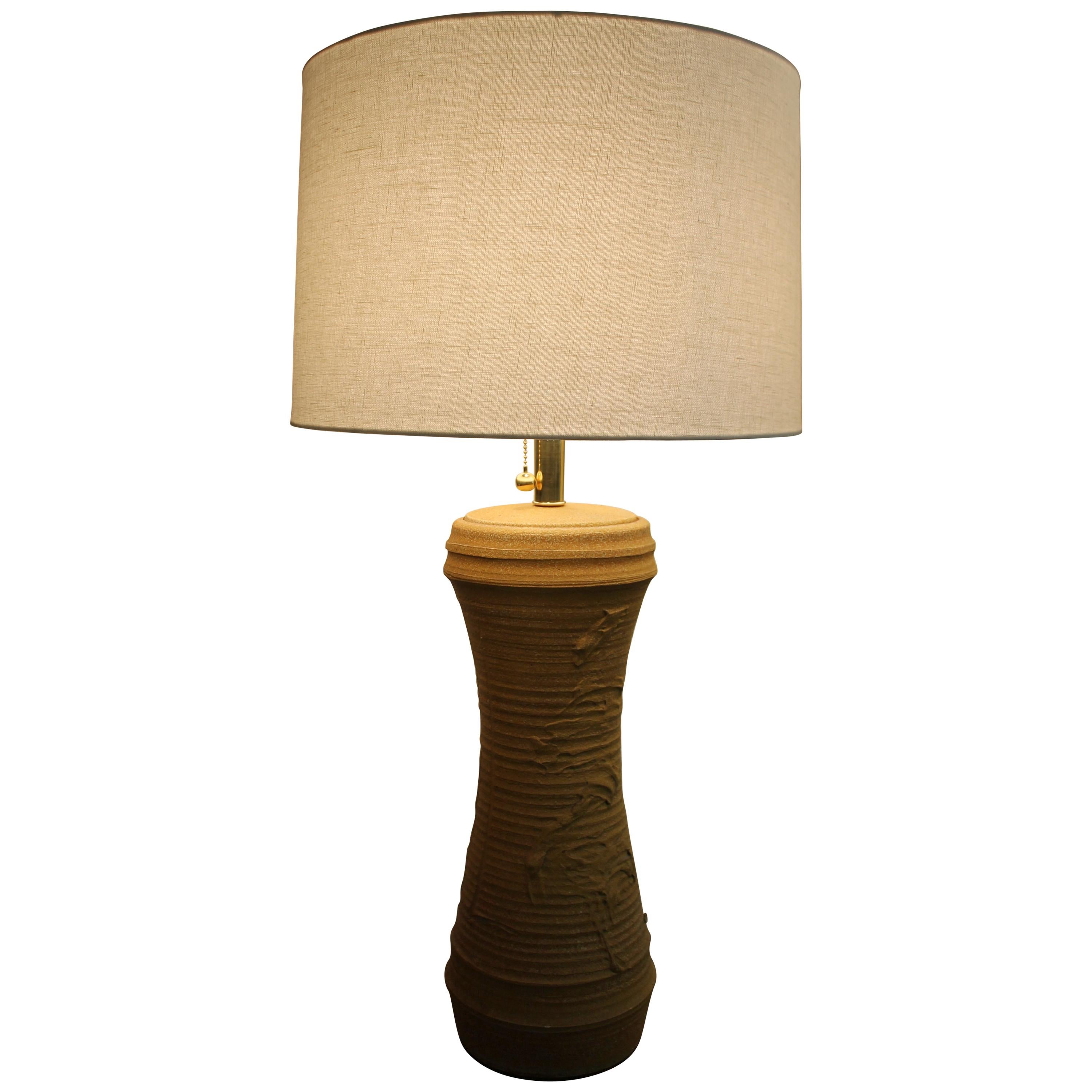 Stoneware Lamp by Bob Kinzie for the Affiliated Craftsmen Lamp Company 