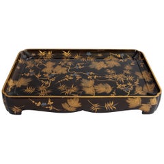 Japanese 18th Century Lacquer Tray with Original Storage Box