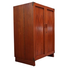 Danish Modern Teak 'Desk In A Box' Work Station