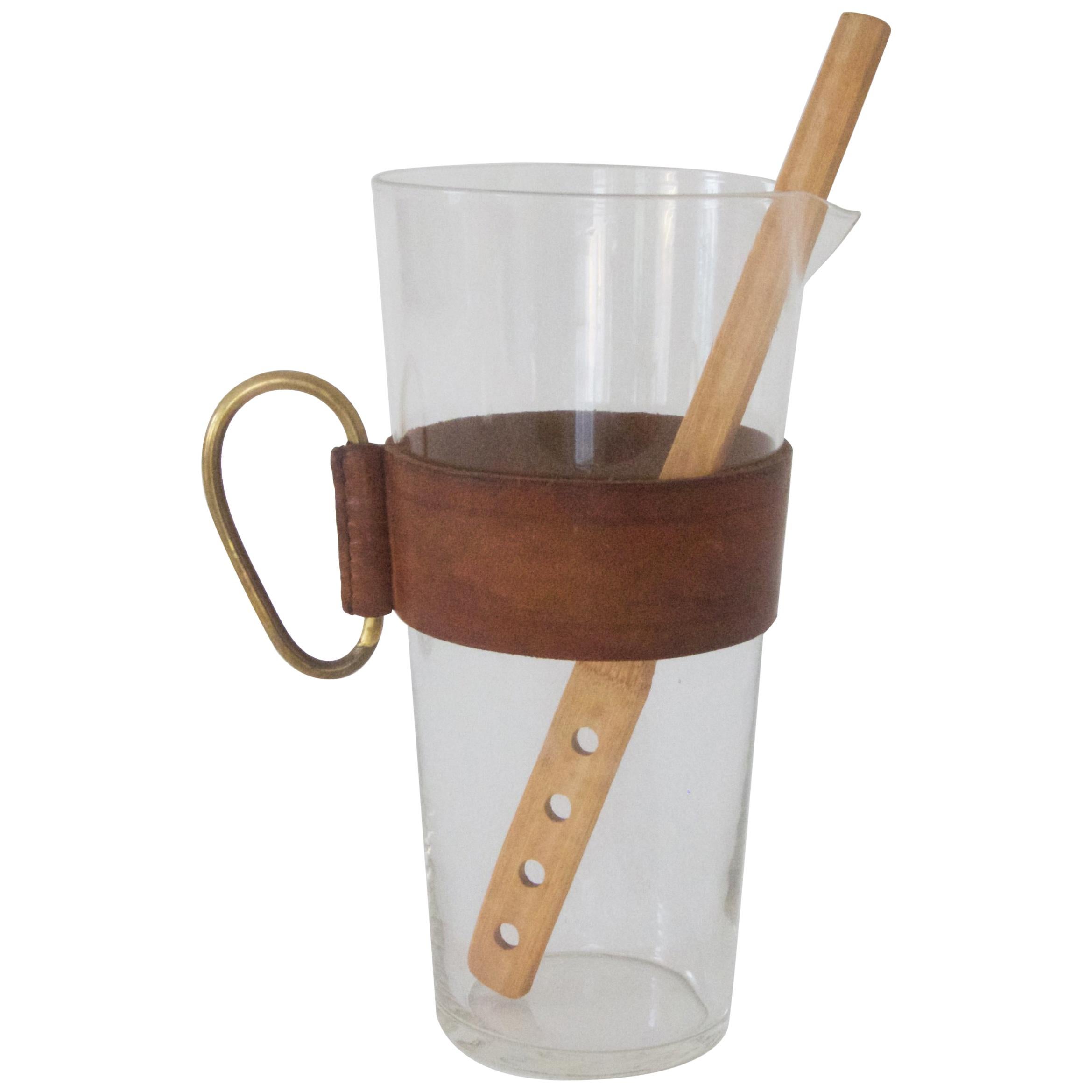 Pitcher with a Bamboo Muddler For Sale