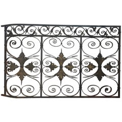 Used 19th Century Wrought Iron Grilles or Balcony Railing Victor Horta Style