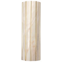 Estremoz Marble and Polished Brass Wall Sconce Lamp