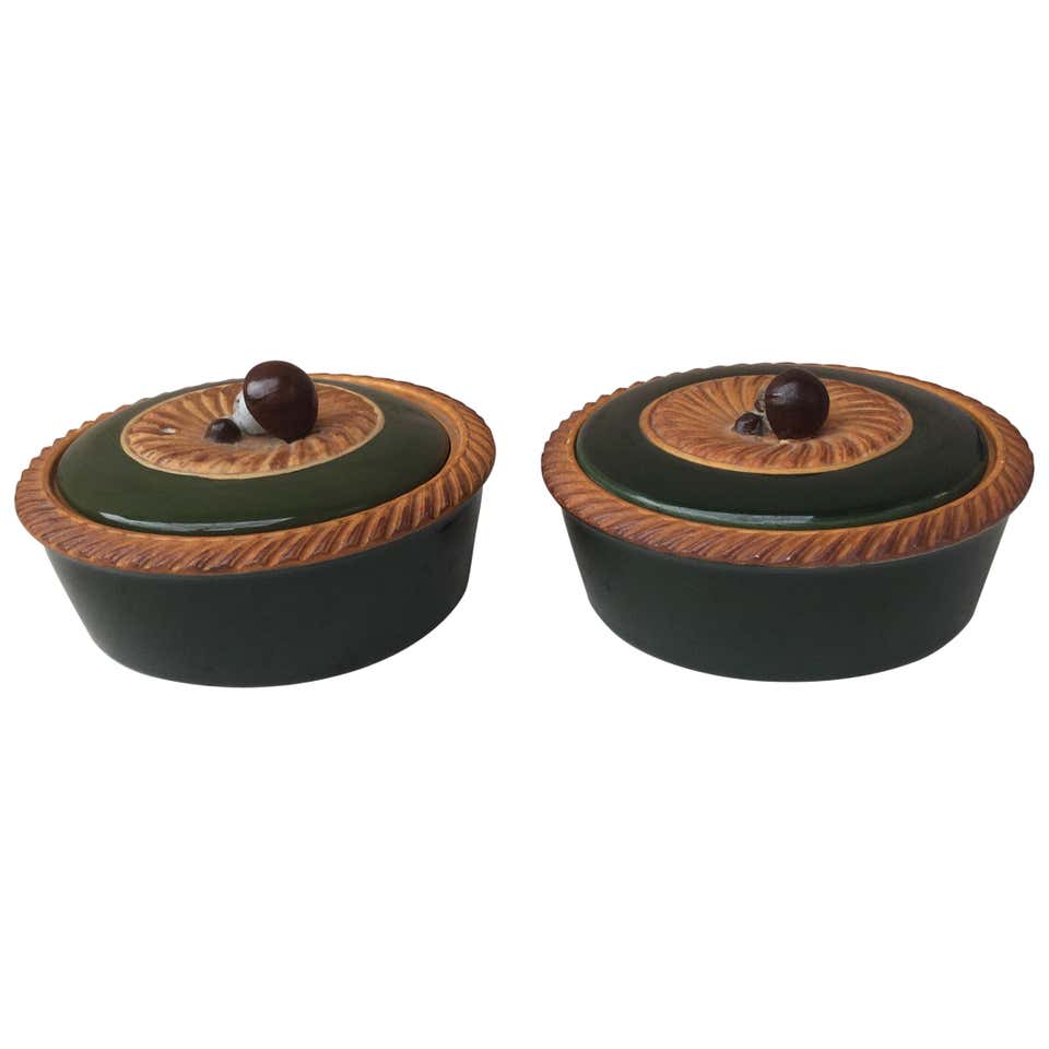 1950's Pair of Red Wing Pottery "Bob White" Tureens by Charles Murphy