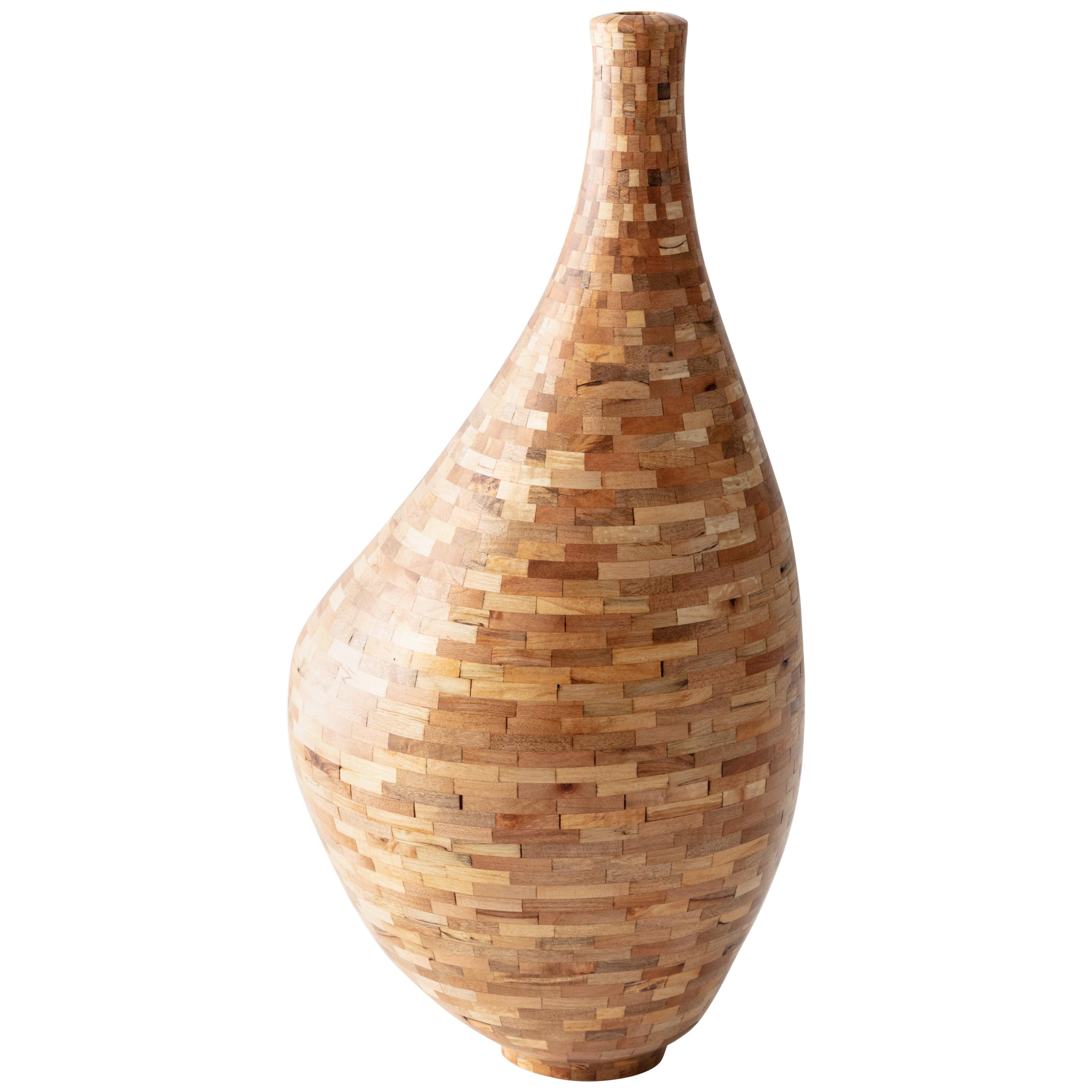 Contemporary Spalted Maple  Goose Neck Vase #2 by Richard Haining Available Now