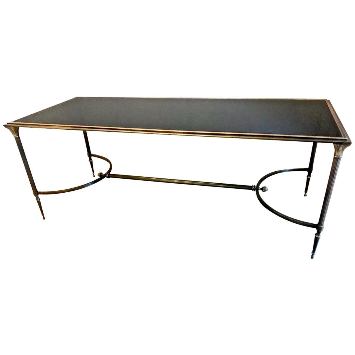 Maison Baguès Bronze and Glass Coffee Table