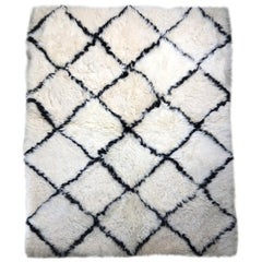 Designer Patchwork Sheepskin Rug Bohemian Diamond Pattern Made in Australia