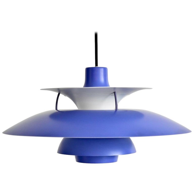 Blue Poul Henningsen Ph 5 Pendant Lamp By Louis Poulsen Denmark For Blue Poul Henningsen Ph 5 Pendant Lamp By Louis Poulsen Denmark For