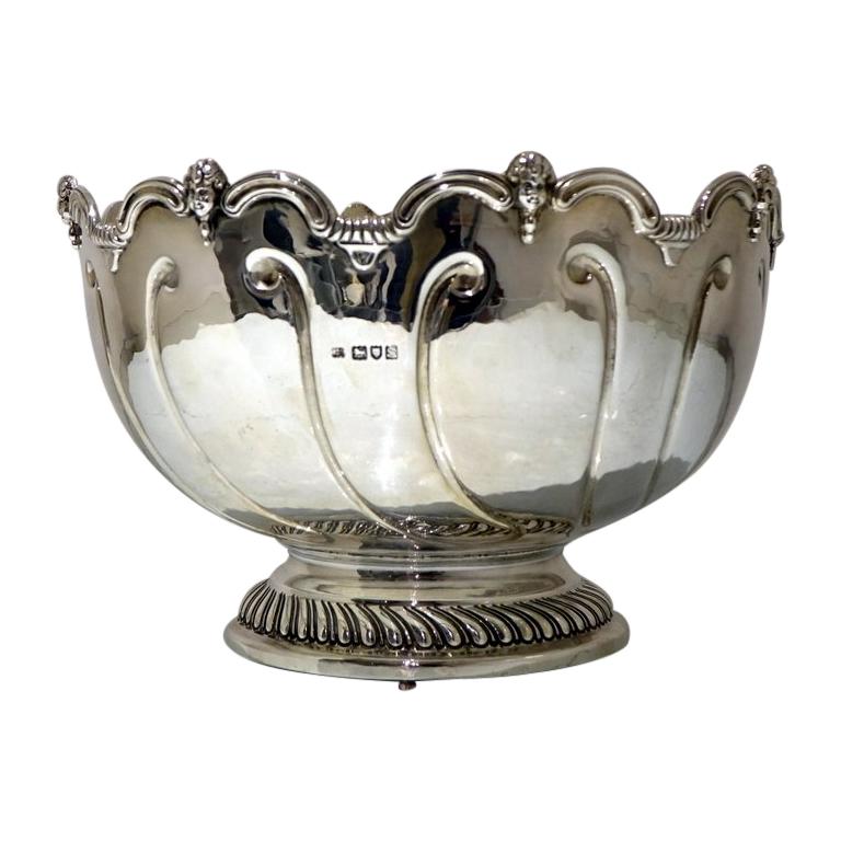 Early 20th Century Antique George V Sterling Silver Bowl London 1913 D & J Welby For Sale