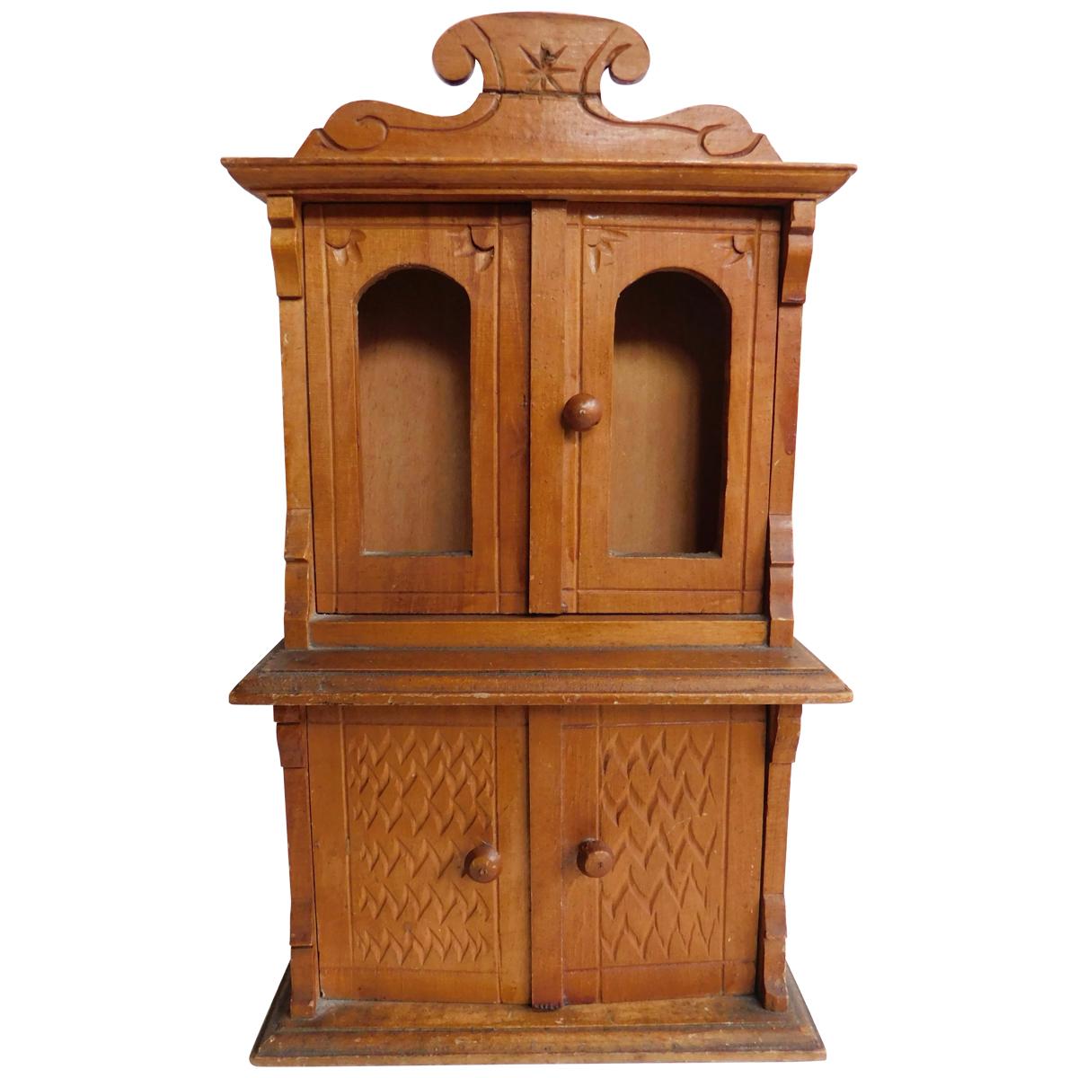 Miniature French Cabinet, circa 1900 For Sale