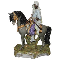 German Porcelain Model of a Bedouin on Horseback