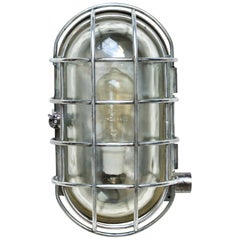 Vintage Large Oval Wall Light with Fence, Circa 1950, Germany