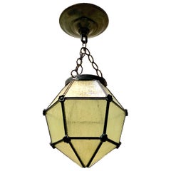 Antique English Leaded Glass Lantern