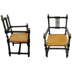 Antique 19th Century Pair of Side Chairs, France