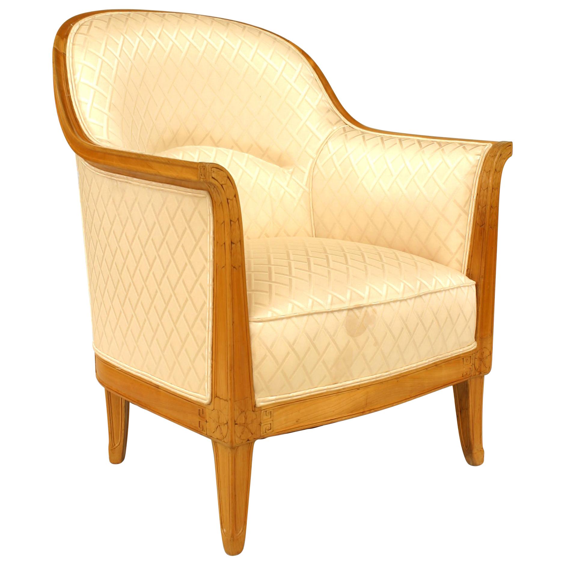 Jallot French Art Deco Berg√©re Arm Chair
