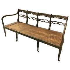 Antique 19th Century Settee with Cushion