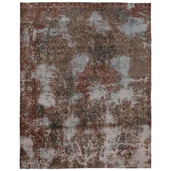 Vintage Distressed Overdyed Persian Rug