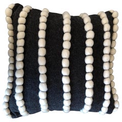 "Lido"   Dark Gray Wool Pillow by Le Lampade