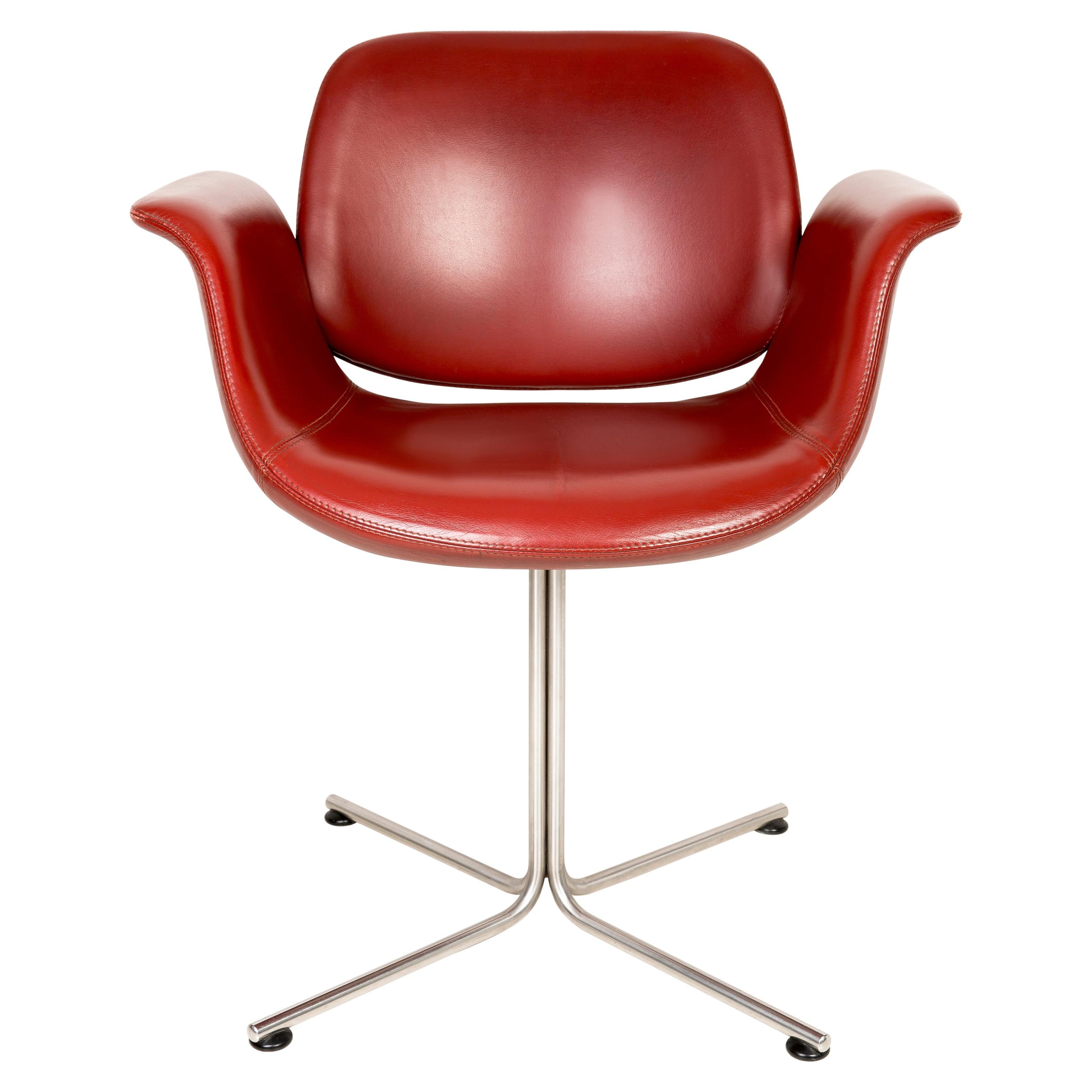 Unique Flamingo Chair, Red Leather, Erik Jørgensen, 2000s, Denmark