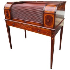 Vintage Rare Hepplewhite Revival Mixing Table Desk Charak Furniture Co.
