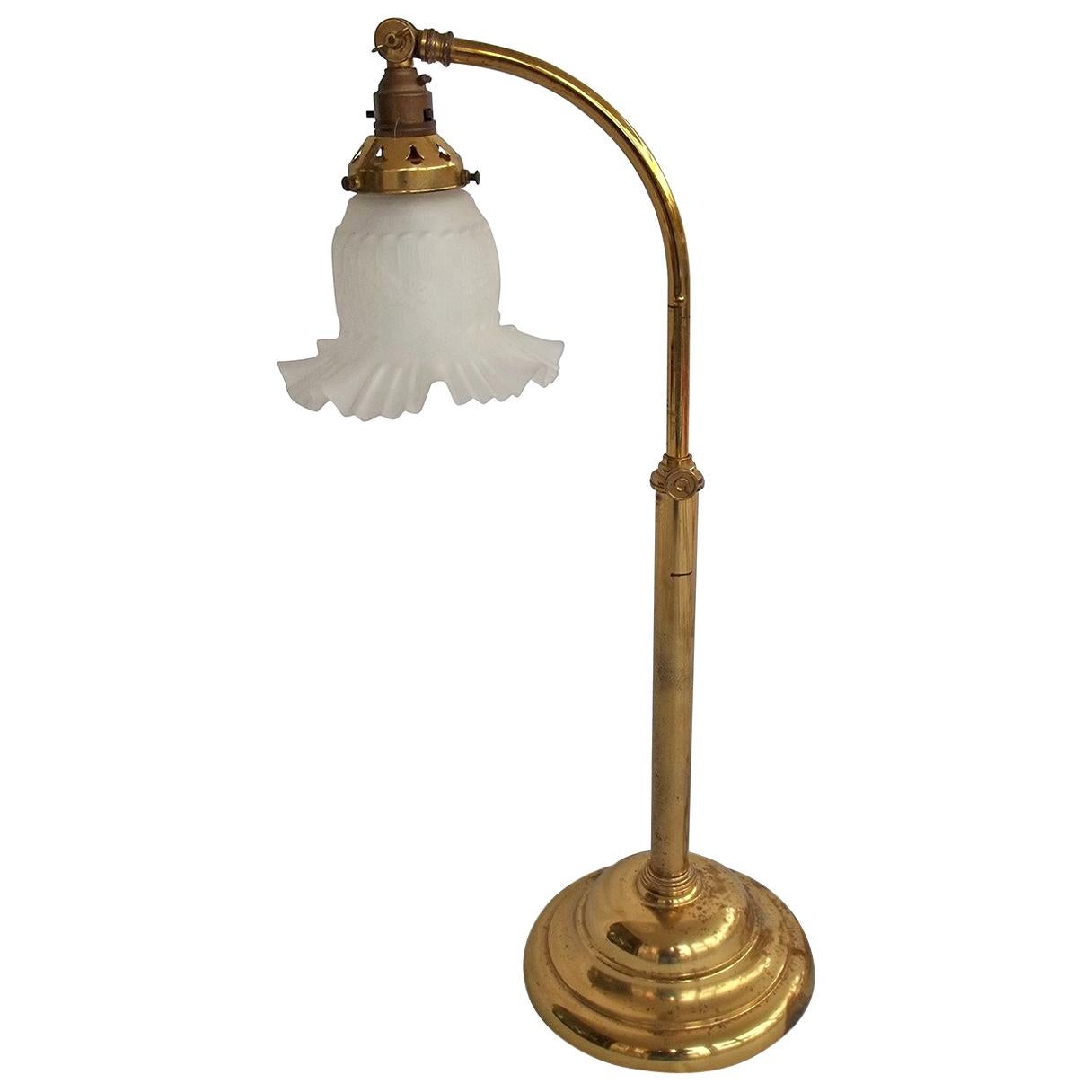 Christopher Wray English Desk Lamp Adjustable Brass, circa 1960s