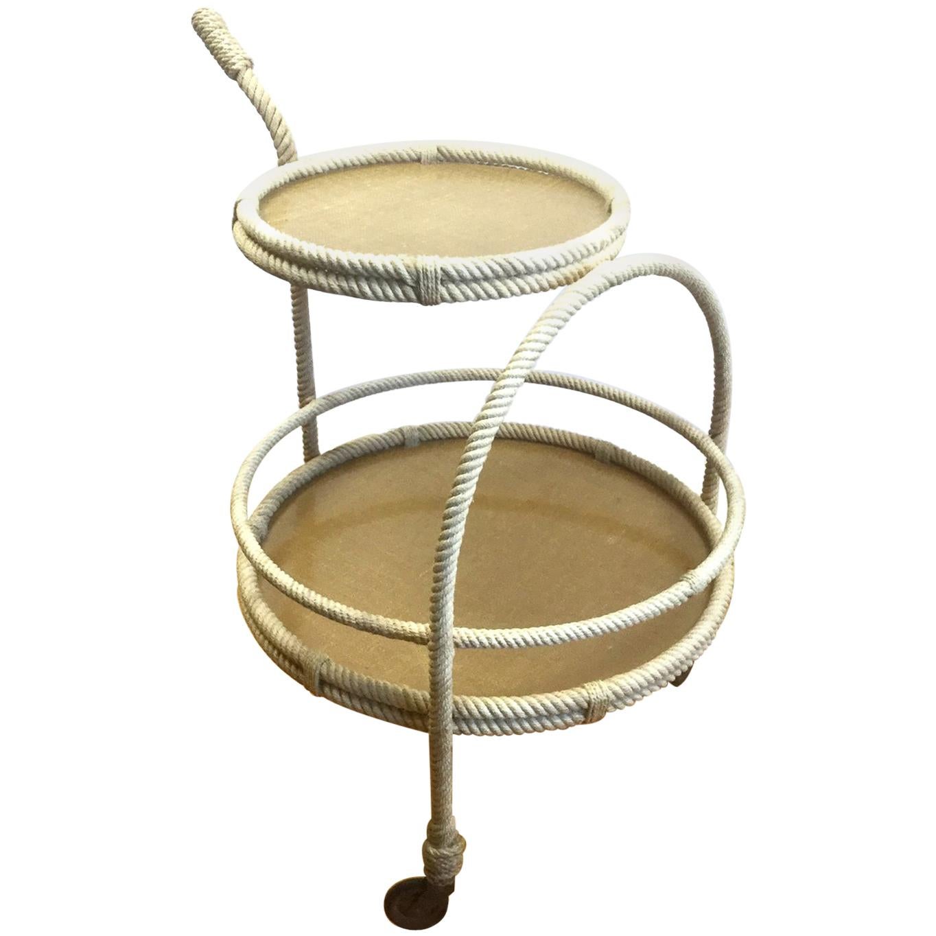 Audoux Minet Rope Drinks Trolley, 1960s
