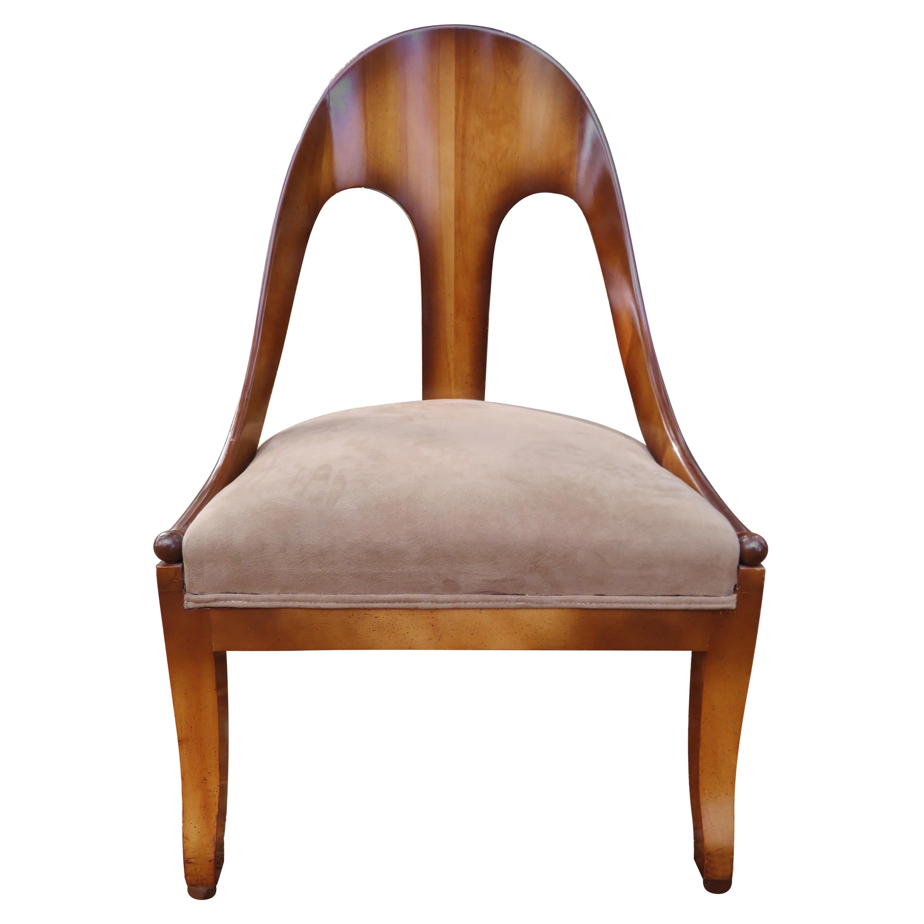 Wonderful Michael Taylor for Baker Spoon Back Neoclassical Chair, Midcentury
