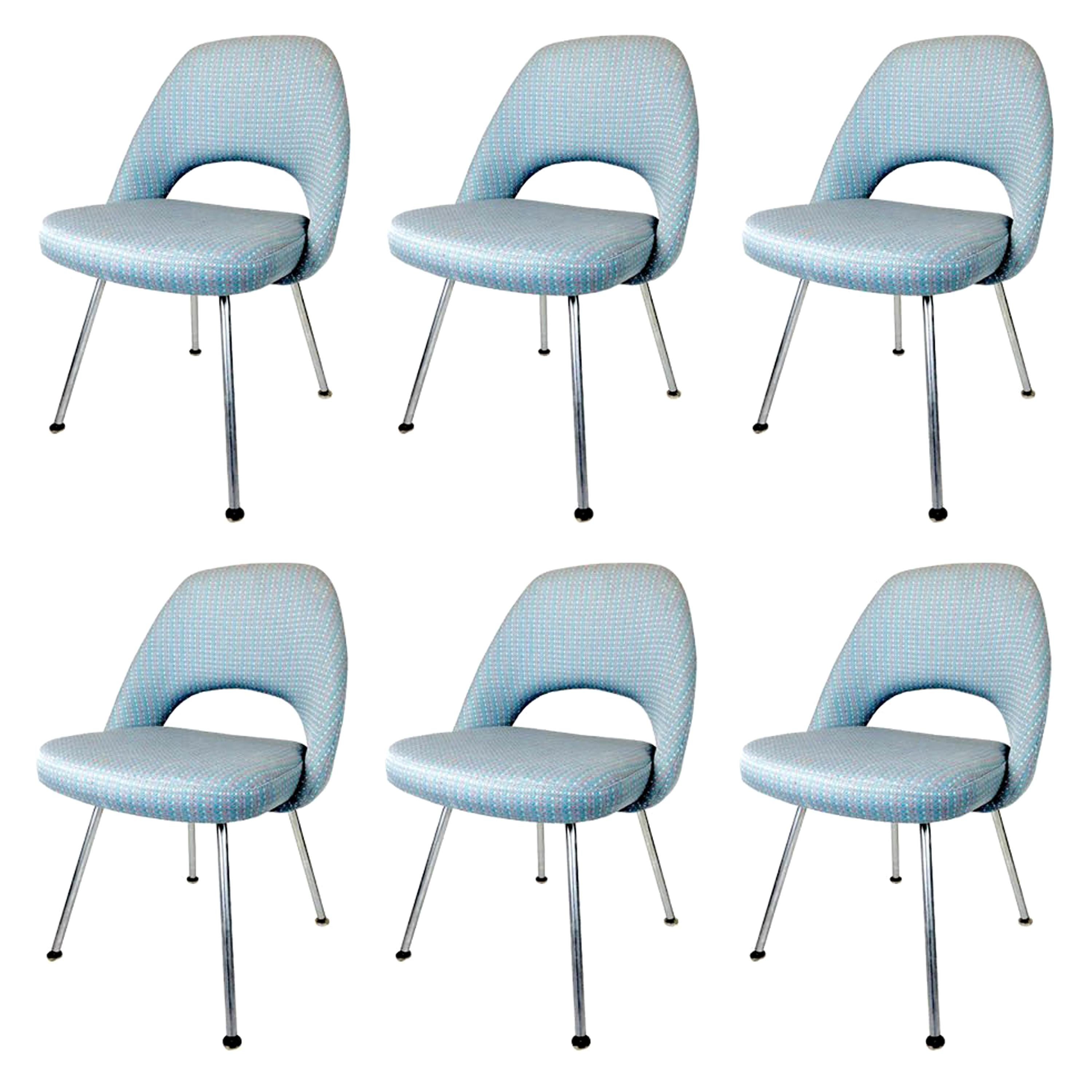 Set of Six Saarinen Executive Chairs for Knoll
