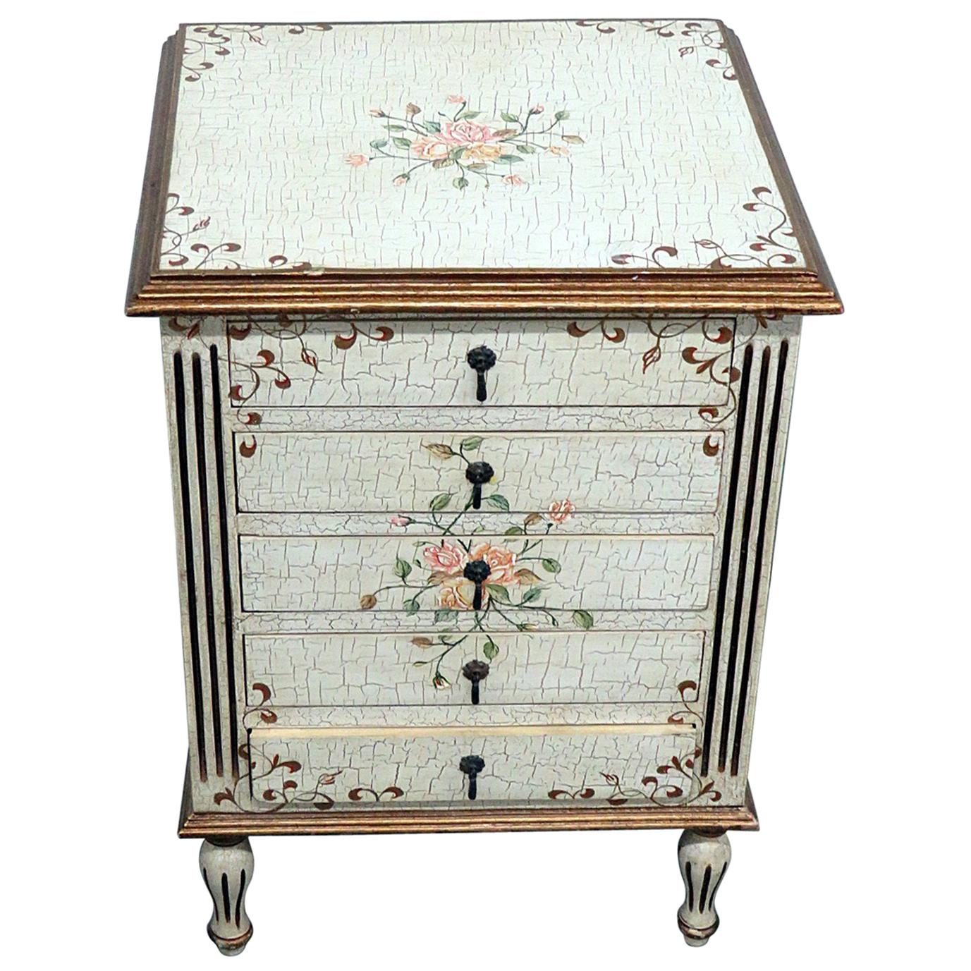 Louis XVI Style Paint Decorated Commode