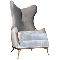 Mid-Century Modern High Back Lounge Chair after Arturo Pani