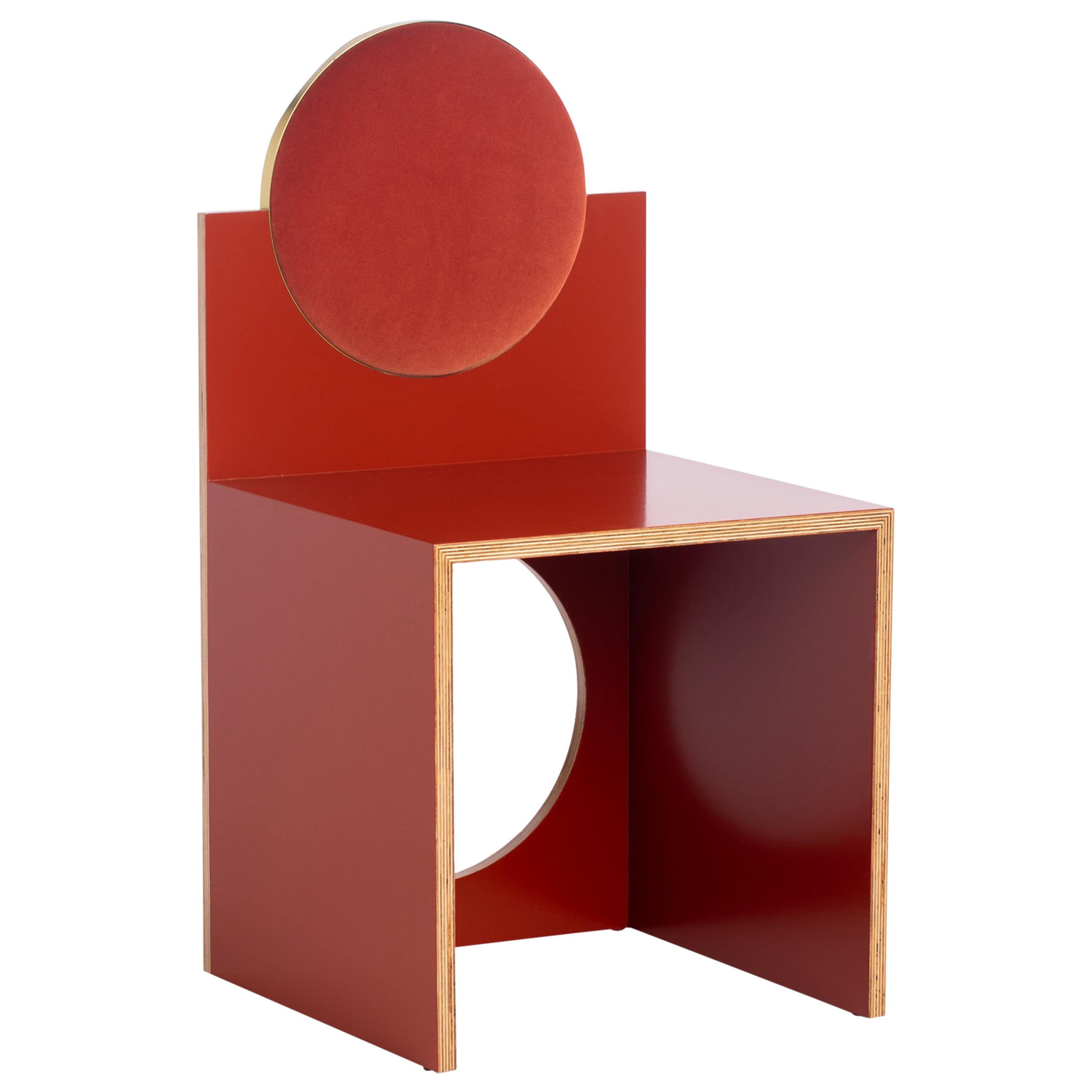 Void Chair in Safran from the Qualia Collection by Azadeh Shladovsky For Sale