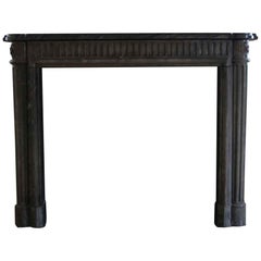 1880s NYC Waldorf Astoria Hotel French Louis XVI Style Gray Marble Mantel