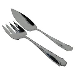 Tiffany Marquise American Sterling Silver Fish Slice and Fork