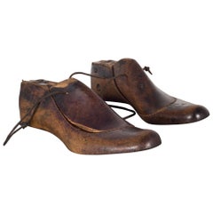 Early 20th Century Antique Wood and Leather Shoe Last, circa 1920