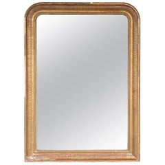 Antique French Gilt Frame Louis Philippe Mirror with Stormy Glass