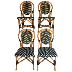 French Style Parisian Cafe Bistro Rattan Dining Chairs